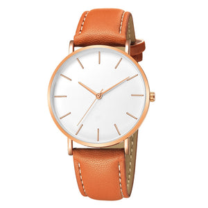 Luxury Men&#39;s Watch 2023 New Fashion Simple Leather Gold Silver Dial Men Watches Casual Quartz Clock Relogio Erkek Kol Saati