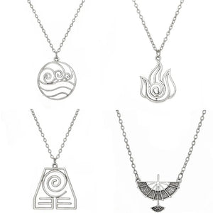 Avatar The Last Airbender Pendant Necklace Air Nomad Fire and Water Tribe Link Chain Necklace For Men Women High Quality Jewelry
