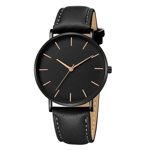 Luxury Men&#39;s Watch 2023 New Fashion Simple Leather Gold Silver Dial Men Watches Casual Quartz Clock Relogio Erkek Kol Saati