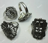20pcs Vintage Antique Silver Plated Rings for Women Whole Bulk Jewelry Lots LR084 Free Shipping