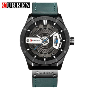 CURREN Men Military Sports Watches Men&#39;s Quartz Date Clock Man Casual Leather Wristwatches  Relogio Masculino