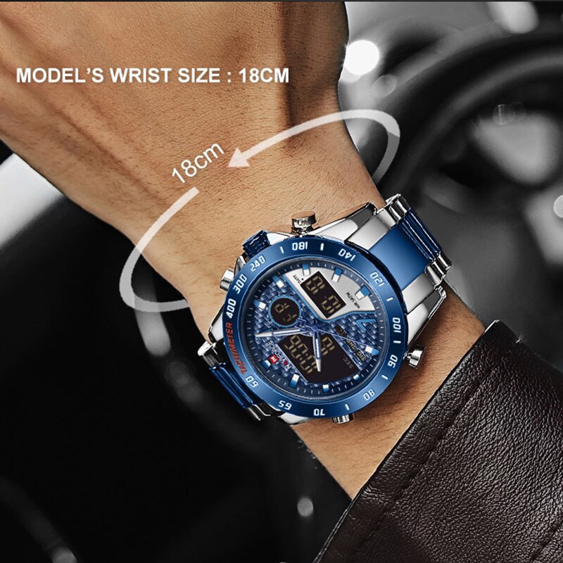 NAVIFORCE Men Digital Watch Luxury Sport Quartz Mens Wristwatches Waterproof Military Luminous Clock Relogio Masculino