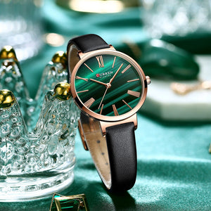 CURREN 2020 Women&#39;s Watches Leather Strap Quartz Wristwatch Classic Simple Clock female часы женские