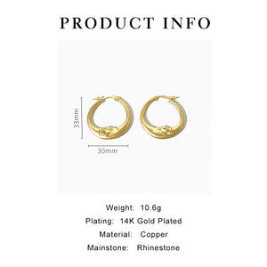 GHIDBK Vintage Stylish Matte Gold Silver Plated Crescent Moon Huggie Hoop Earrings for Women Fashion Retro Jewelry Best Gifts