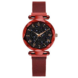 Reloj Mujer Luxury Starry Sky Women Watches Magnetic Mesh Belt Band Watch Women&#39;s Fashion Dress Wristwatch Zegarek Damski