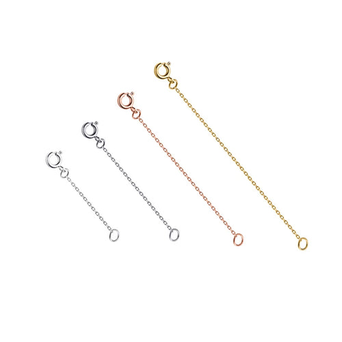 3cm 5cm 8cm 10cm 925 Silver Extension Extended Tail Chains Making Findings Bracelet Necklaces Connectors DIY Jewelry