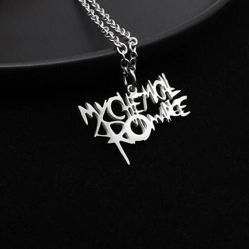 MCR My Chemical Romance Rock Band Stainless Steel Necklaces Man Woman Charm Pendant Fashion Geometric Jewelry Accessories Gifts