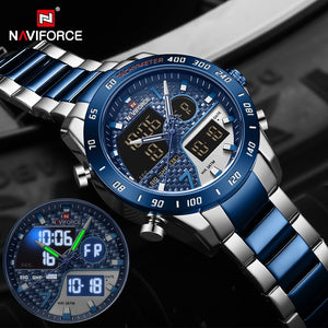 NAVIFORCE Men Digital Watch Luxury Sport Quartz Mens Wristwatches Waterproof Military Luminous Clock Relogio Masculino