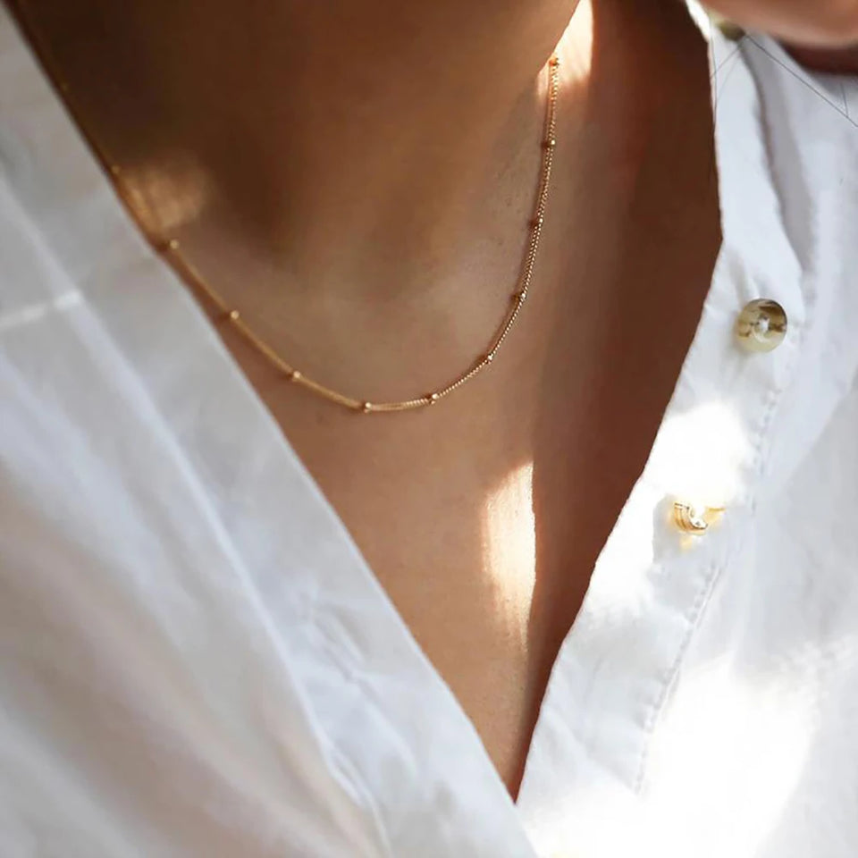 Boho Fashion New Vintage Simple Round Sequin Pendant Gold Color Necklaces For Women 2020 Multilevel Necklace Jewelry Gift
