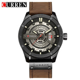 CURREN Men Military Sports Watches Men&#39;s Quartz Date Clock Man Casual Leather Wristwatches  Relogio Masculino