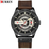 CURREN Men Military Sports Watches Men&#39;s Quartz Date Clock Man Casual Leather Wristwatches  Relogio Masculino