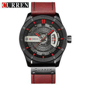 CURREN Men Military Sports Watches Men&#39;s Quartz Date Clock Man Casual Leather Wristwatches  Relogio Masculino