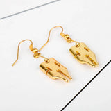 Anime jojo bizarre adventure Rohan Kishibe Gold Color Pen Nib Earring  For Women Girls Cosplay Accessories Fashion Jewelry