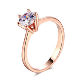 Engagement Rings For Women Bride Crystal Silver Plated Gold Color Wedding Rings Accessories Jewelry Korean Fashion Jewelry R014