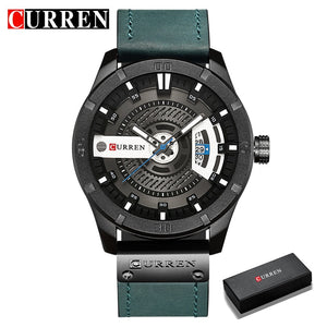 CURREN Men Military Sports Watches Men&#39;s Quartz Date Clock Man Casual Leather Wristwatches  Relogio Masculino