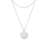 Boho Fashion New Vintage Simple Round Sequin Pendant Gold Color Necklaces For Women 2020 Multilevel Necklace Jewelry Gift