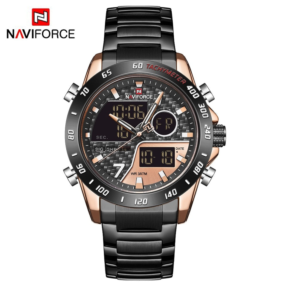 NAVIFORCE Men Digital Watch Luxury Sport Quartz Mens Wristwatches Waterproof Military Luminous Clock Relogio Masculino