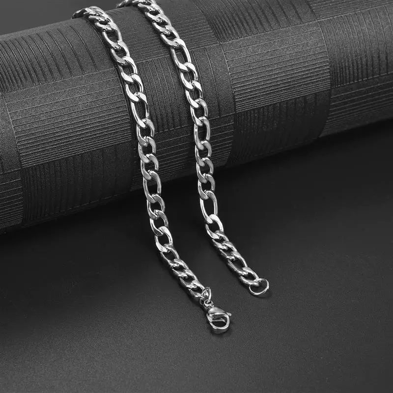 Figaro Chain Necklace Stainless Steel Link for Men Women 3 Colors Jewelry Accessories Waterproof NK Necklaces