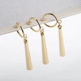 Charmsmic 3Pcs/Set Anime Zoro Earrings Ear Clips Gold Color Small Geometric Non-pierced Jewelry Hot Sell Wholesale