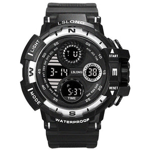 YIKAZE Black Digital Watch for Men Sports Watches Waterproof Outdoor Chronograph Hand Clock G Infantry Shock Student Wristwatch