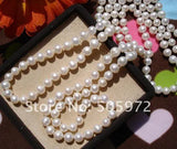 Real Pearls, Long Sweater Jewelry Winter/Spring/Summer/Autumn Pearl Necklace Knotted Costume Jewellery Cheap on Sale!!!