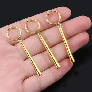 Charmsmic 3Pcs/Set Anime Zoro Earrings Ear Clips Gold Color Small Geometric Non-pierced Jewelry Hot Sell Wholesale
