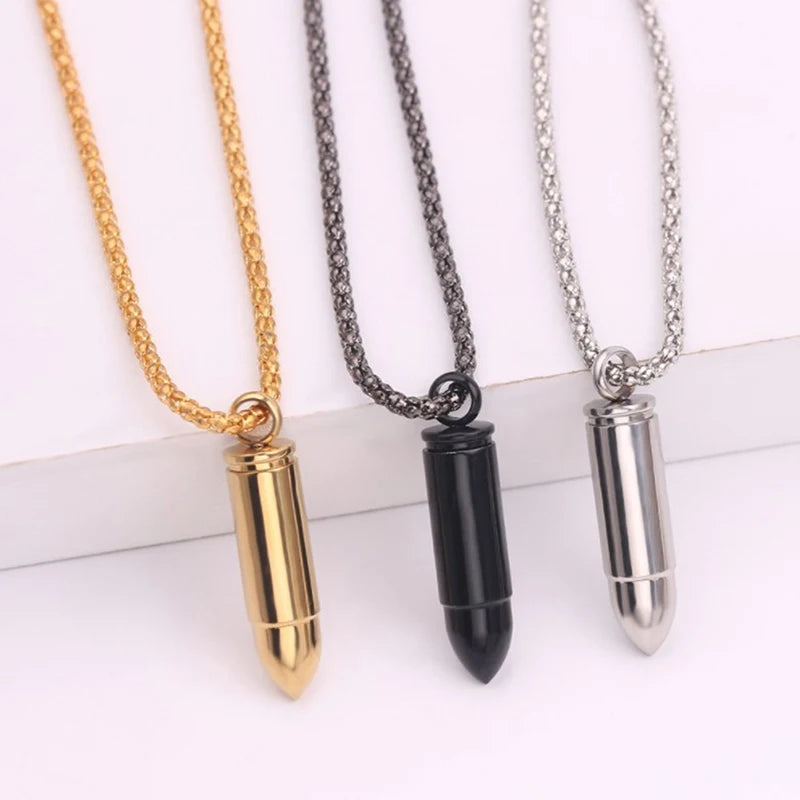 2022 NEW Bullets Pendant Stainless Steel for Daily Wearing Party Highlight Your Different Dressing Up Men's Classic Necklace