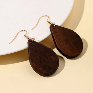 Fashion Round Wood Tassels Dangle  Earrings for Women Statement Earrings Geometric Boho Jewelry Hot Party Wear