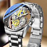 2023 New Men Watch Skeleton Automatic quartz Watch Gold Skeleton Vintage Man Watch Mens Watches Top Brand Luxury часы мужские