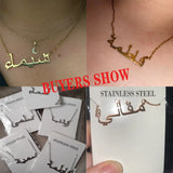 Lemegeton Personalised Arabic Name Necklace For Women Custom Stainless Steel Arabic Pendants Jewelry Customized Necklaces Gift