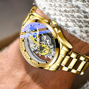 2023 New Men Watch Skeleton Automatic quartz Watch Gold Skeleton Vintage Man Watch Mens Watches Top Brand Luxury часы мужские