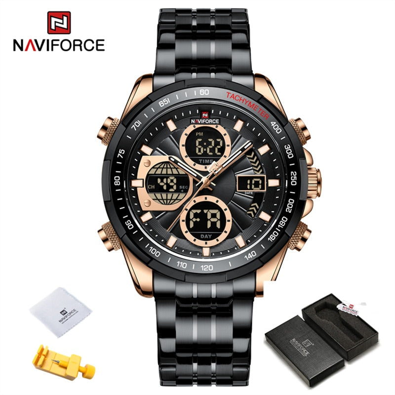 New NAVIFORCE Fashion Military Watches for Men Luxury Original Sports Chronograph Watch Waterproof Quartz WristWatch Clock Gift