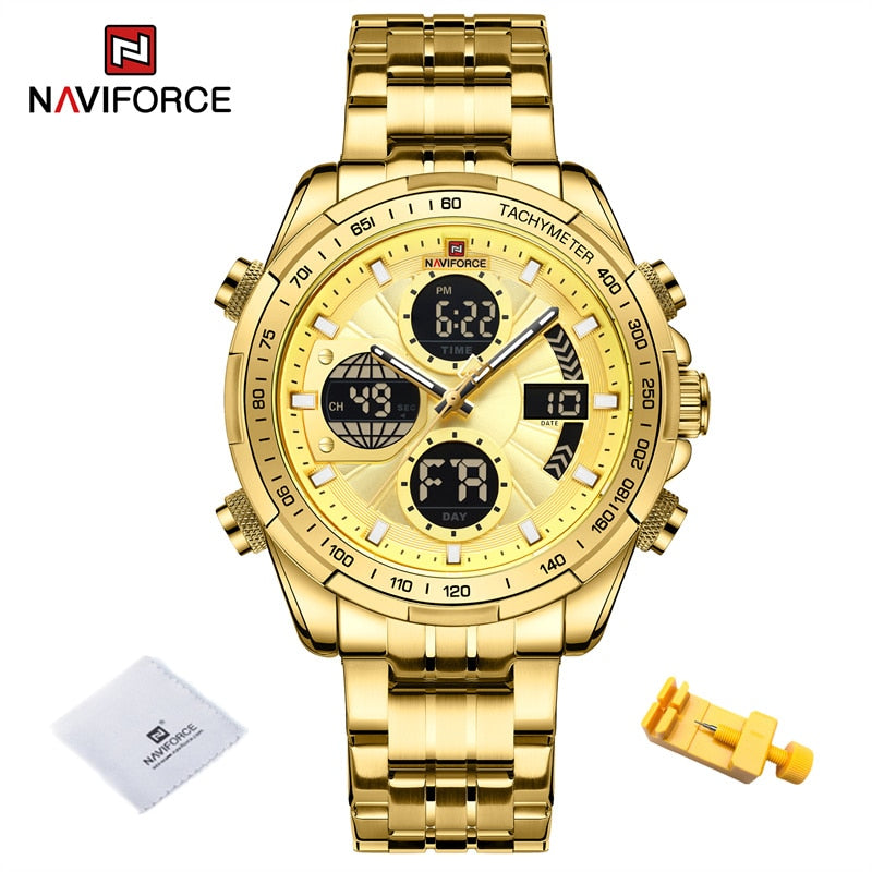 New NAVIFORCE Fashion Military Watches for Men Luxury Original Sports Chronograph Watch Waterproof Quartz WristWatch Clock Gift