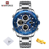 New NAVIFORCE Fashion Military Watches for Men Luxury Original Sports Chronograph Watch Waterproof Quartz WristWatch Clock Gift