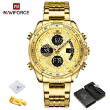 New NAVIFORCE Fashion Military Watches for Men Luxury Original Sports Chronograph Watch Waterproof Quartz WristWatch Clock Gift