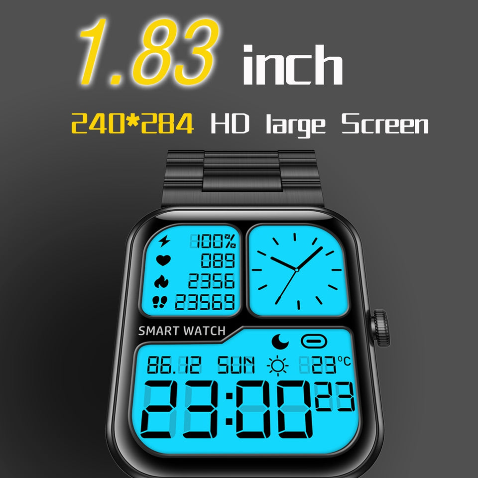 New Men's Smartwatch Sport Watch 1.83inch Custom Dials Smart Watch For Men & Women for Xiaomi IOS Android