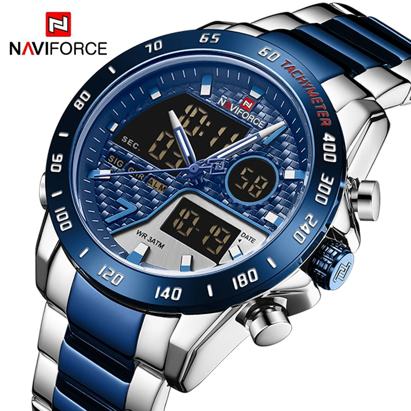 NAVIFORCE Men Digital Watch Luxury Sport Quartz Mens Wristwatches Waterproof Military Luminous Clock Relogio Masculino