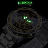 Transparent Fashion Diamond Luminous Gear Movement Royal Design Men Top Brand Luxury Male Mechanical Skeleton Wrist Watch